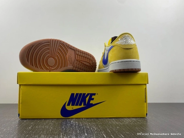 Official Maikesneakers Canary DZ4137-700 Travis Low 1 Jordan Scott OG Air x 0703